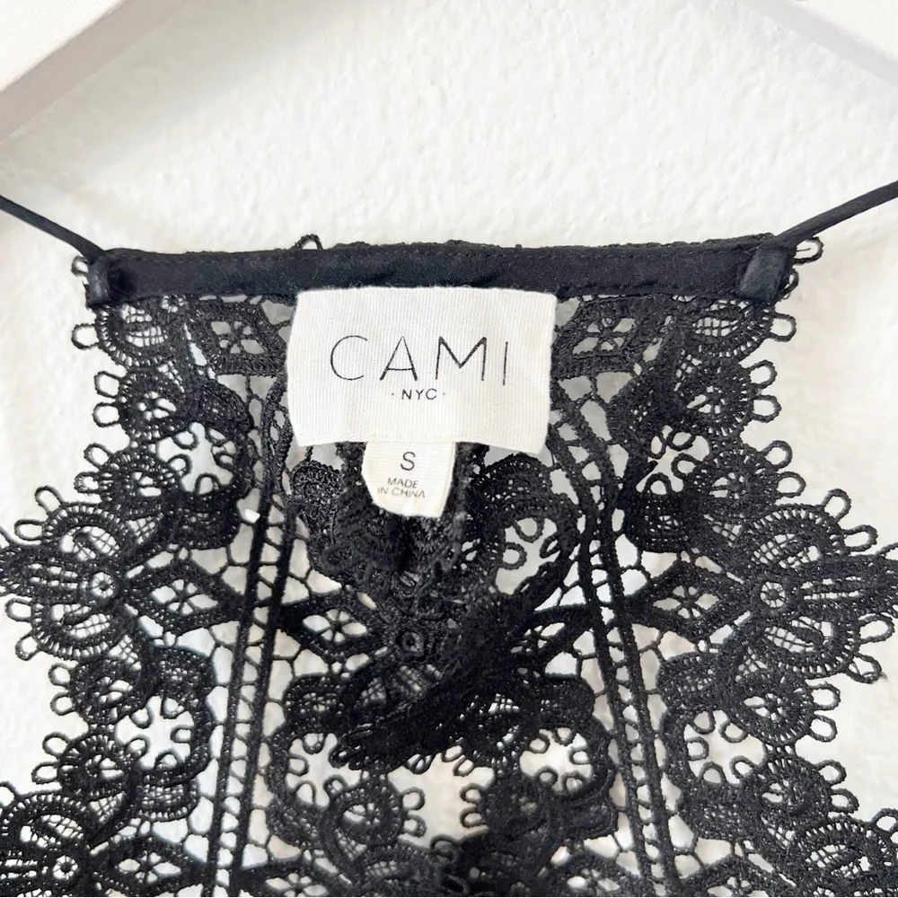 CAMI NYC The Soho Silk Dress Black Lace Open Back Revolve Cocktail Small S